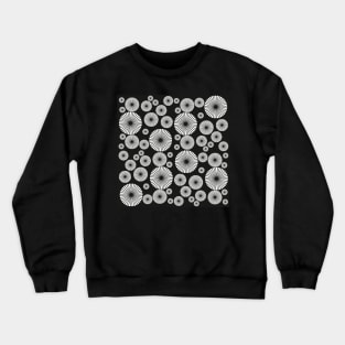 Black and white abstract seamless pattern with circle elements Crewneck Sweatshirt